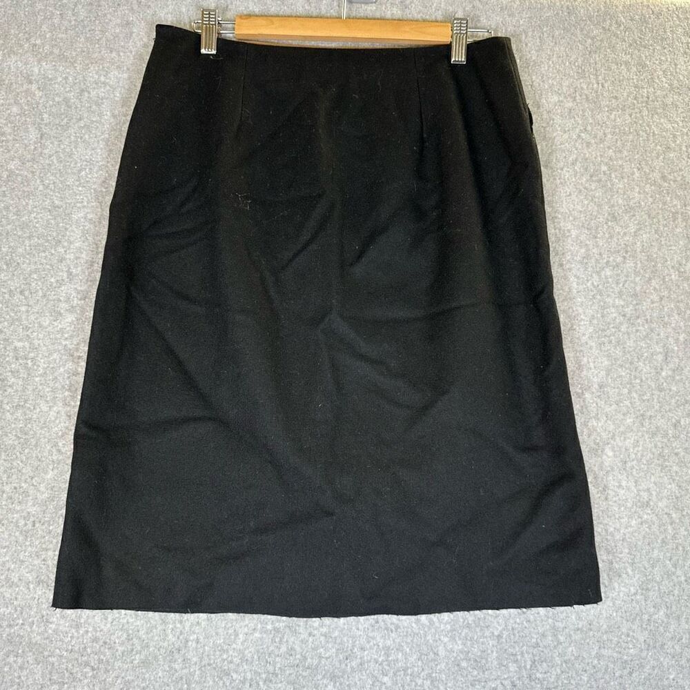 J Crew Womens Size 8 Wool Blend A Line Skirt Black Knee Length Work Office